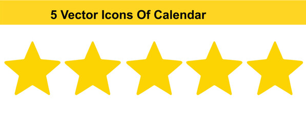 Clean flat icon of yellow stars within a rounded rectangle
