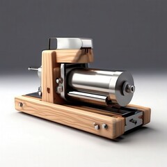 an AI Image Generator, Wooden and Metal Lathe for Precision Crafting