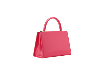 3D Render Pink Handbag Fashionable Accessory Stylish Isolated Design