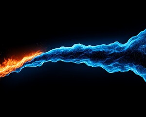 Abstract design of fire and ice.