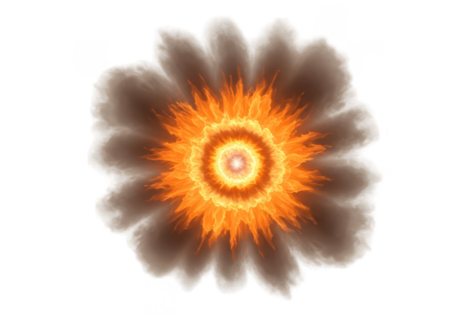 Abstract Fire Explosion Transparent Effect Shine Glow Light Flare