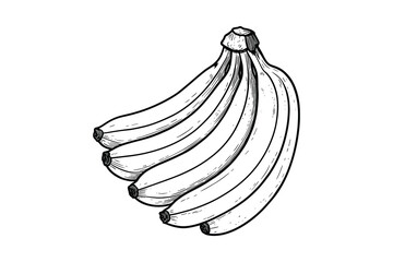 Bunch of Bananas Fresh and Ripe Tropical Fruit Healthy Food Design