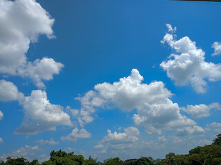 blue sky and clouds