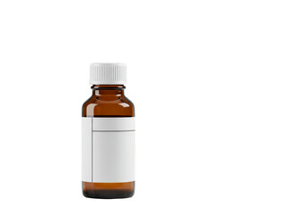 Amber Glass Medicine Bottle Pill Prescription Pharmacy Isolated