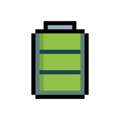 Pixel Art Full Green Battery Icon