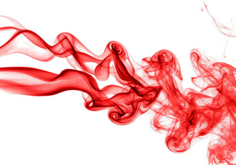 Abstract Red Smoke Design Element Isolated Transparent Background Art