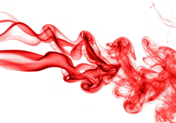 Abstract Red Smoke Design Element Isolated Transparent Background Art