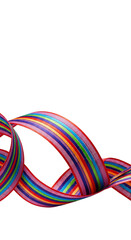 Fototapeta premium Abstract Rainbow Ribbon Background Design Bright Holiday Illustration