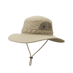 Beige Safari Hat Isolated Bucket Sunhat Outdoor Clothing Accessory
