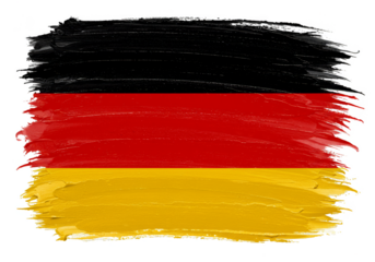 Brush Stroke Illustration of German Flag National Symbol Banner
