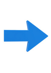 Blue Arrow Indicate Right Direction Navigation on Transparent Background