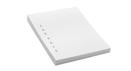 Blank White Notepad Stack for Memos Notes Isolated Illustration
