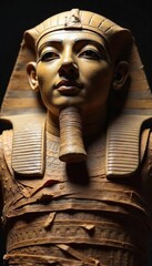 Unveiling Ancient Secrets Close-up of Intricately Woven Egyptian Mummy Bandages