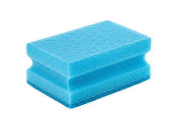 Blue Sponge for Cleaning Household with Transparent Background
