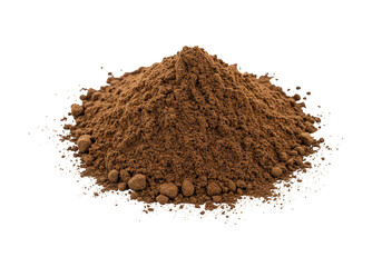 Brown Cocoa Powder Pile Isolated Transparent Background Food Photo