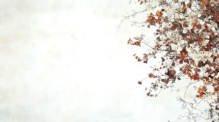 Rustic autumnal foliage against a textured background.