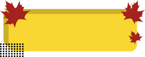 Text Box Banner With Autumn