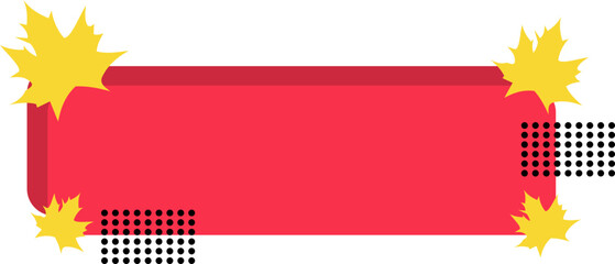 Text Box Banner With Autumn