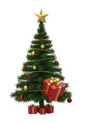 Christmas Tree Gift Isolated Celebration Festive Transparent Background
