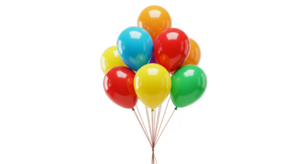 Colorful Balloons Celebration 3D Illustration Party Decoration Background