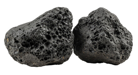 Black Lava Rock PNG Close up Texture Porous Igneous Geology