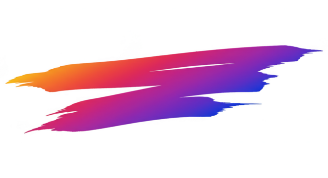 Colorful Artistic Brush Stroke Paint Stain Abstract Transparent Background