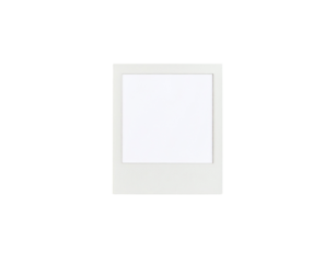 Blank White Polaroid Frame with Textured Border for Photo Display.
