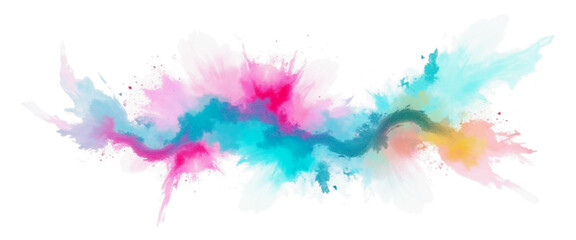 Vector colorful brush strokes watercolor painting	