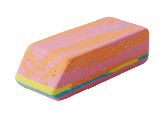 Colorful Striped Bath Bomb Still Life Isolated Transparent Background