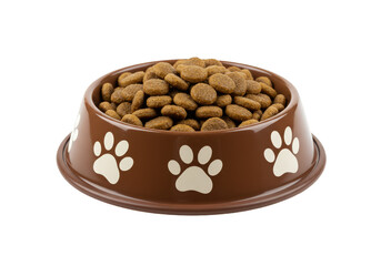 Dog Food in Bowl Isolated Transparent Background Meal Nutrition