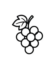 Minimalist Line Drawing: Bunch of Grapes Illustration Design