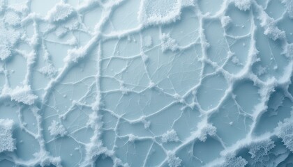 Obraz premium Textured Frost Background Pale Silver-Blue Ice with Intricate Patterns and Matte Finish