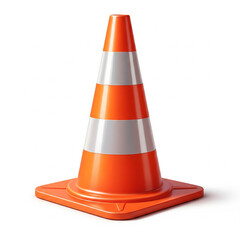 traffic cone isolated on white
