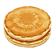 Delicious Pancakes Stack Food Transparent Background Golden Syrup