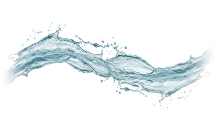 Dynamic Water Splash Isolated Liquid Motion Wave Transparent Illustration