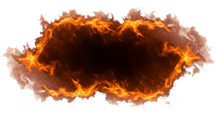 Fiery Fire Frame Effect Background Burning Heat Border Flame