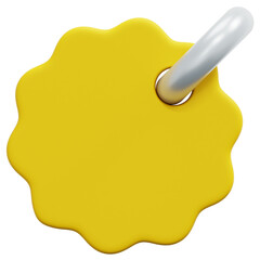 3D Yellow Starburst Tag Icon