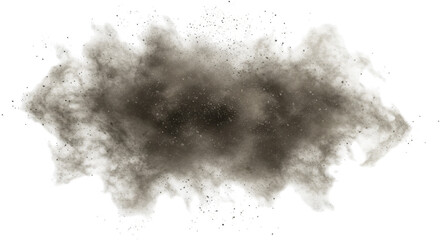 Dusty Smoke Cloud Powder Explosion Abstract Transparent Illustration PNG