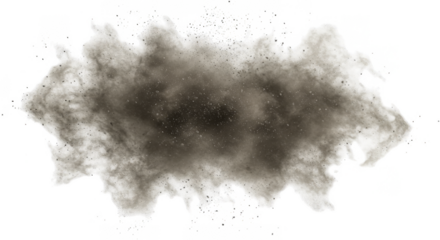 Dusty Smoke Cloud Powder Explosion Abstract Transparent Illustration PNG