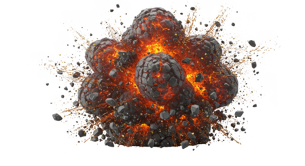 Explosion Fireball Hot Lava Burst Energy Heat Flames Transparent Background