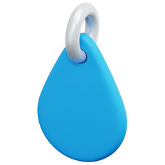 3D Blue Teardrop Tag Icon