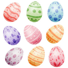 Fototapeta premium Easter Egg Pattern Illustration with Colorful Spring Holiday Design