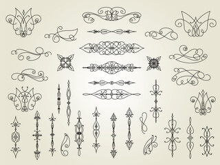 6477.eps  calligraphic design elements and page decoration