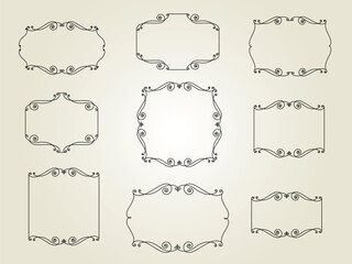 6478.eps   set of vintage frames
