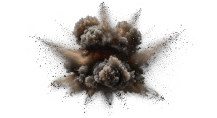 Explosion Smoke Fire Effect Bomb Abstract Transparent Background Illustration