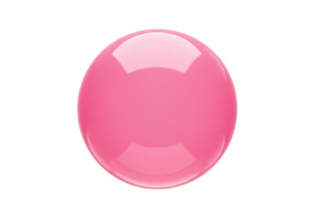 Glossy Pink Sphere Render Isolated Ball Abstract 3d Element