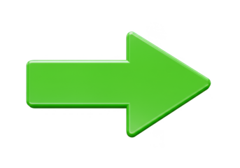 Green Right Arrow Direction Illustration Sign Guide Transparent