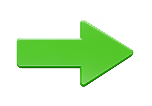 Green Right Arrow Direction Illustration Sign Guide Transparent