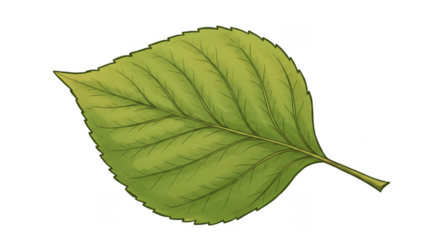 Green Leaf Isolated Illustration Botanical Flora Natural Transparent