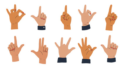 Hand Gesture Illustration Pointing Sign Communication Body Part Expression